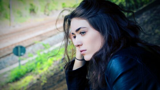 woman thinking of something